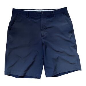 Foot Joy Golf Shorts Mens Size 36 Navy Blue Regular Polyester Flat Front